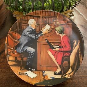 1986 Norman Rockwell, "The Professor" collectors Plate. Plate # 19628E